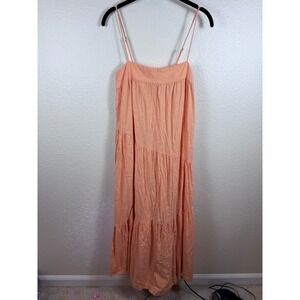 Abercrombie & Fitch Linen Tiered Maxi‎ Dress XSP Beach Boho Flowy Minimalist